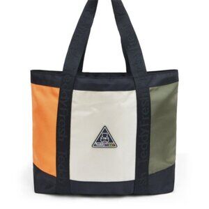 BNWOT Teddy Fresh Colorblock Zip Tote Bag in Orange/Cream/Olive